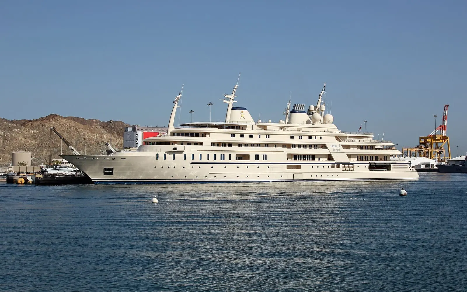 A superyacht under way at sea